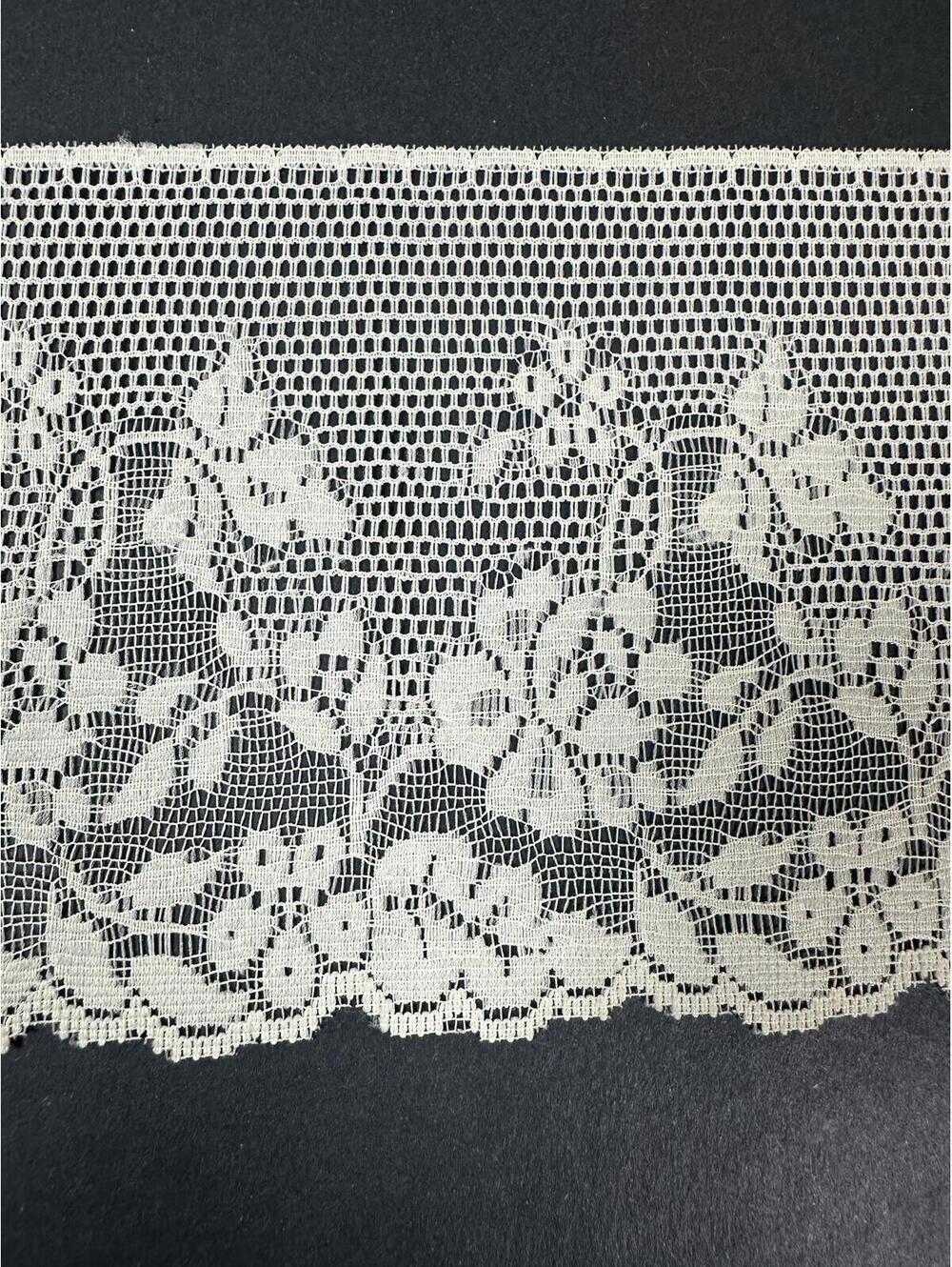 Vintage Ivory Floral Lace Trim By The Yard 4.5” Wide Sewing Craft